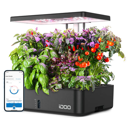 Wifi 12 Pods Hydroponics Growing System, Smart Indoor Grow System Kit with APP Control