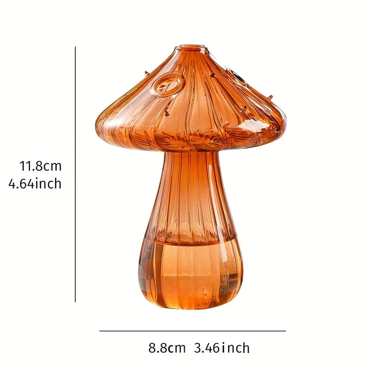 Colourful Mushroom Vase Creative Hydroponic Transparent Glass Aromatherapy Vase Living Room Dining Room Desktop Art Decoration