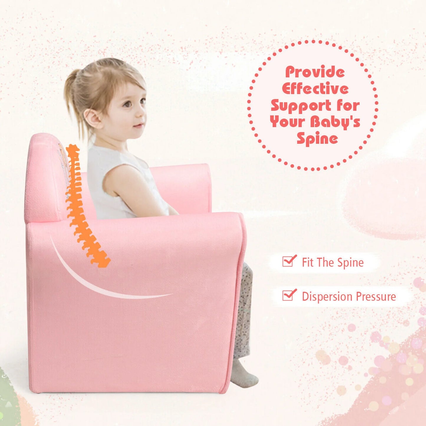 Kids Mermaid Sofa Children Armrest Couch Upholstered Chair Toddler Furniture