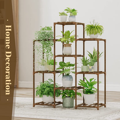 Plant Stand Indoor Plant Stands Wood Outdoor Tiered Plant Shelf for Multiple Plants, Ladder Plant Holder